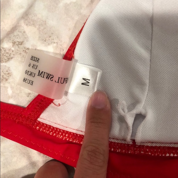 Zaful red bathing suit top - Picture 2 of 6